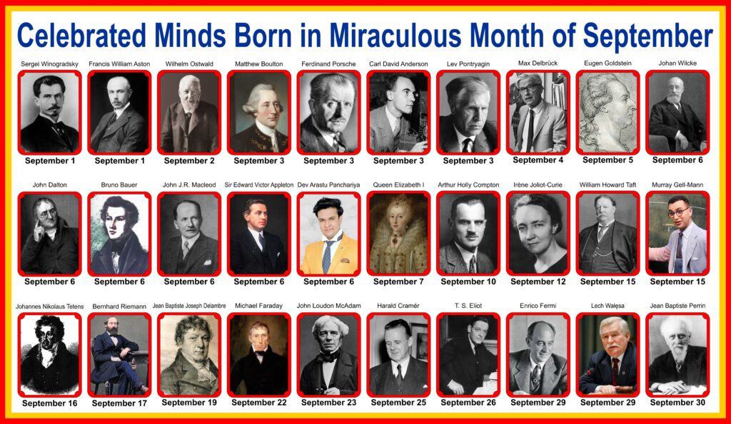 30 Days - 30 Personalities! Here are some of the most magnetic icons born in this magnificent month of September